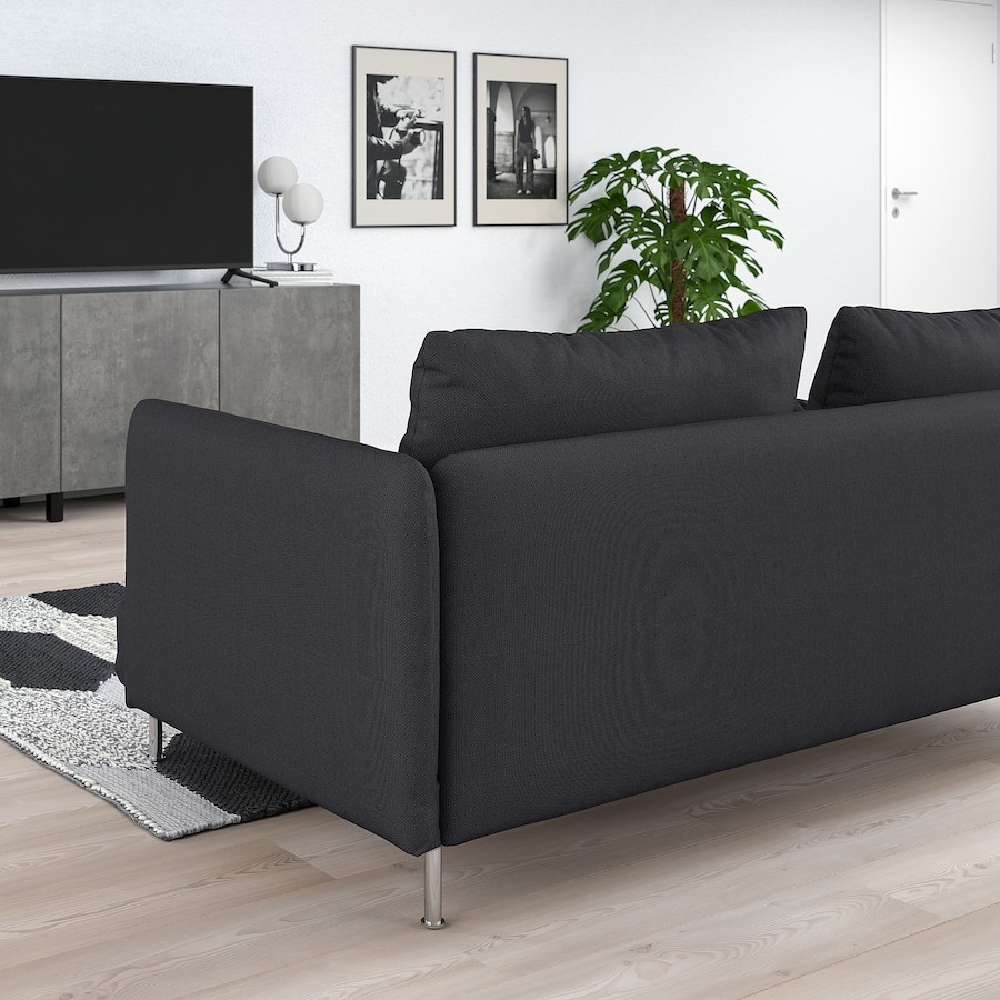 SODERHAMN 3-seat sofa Fridtuna dark grey