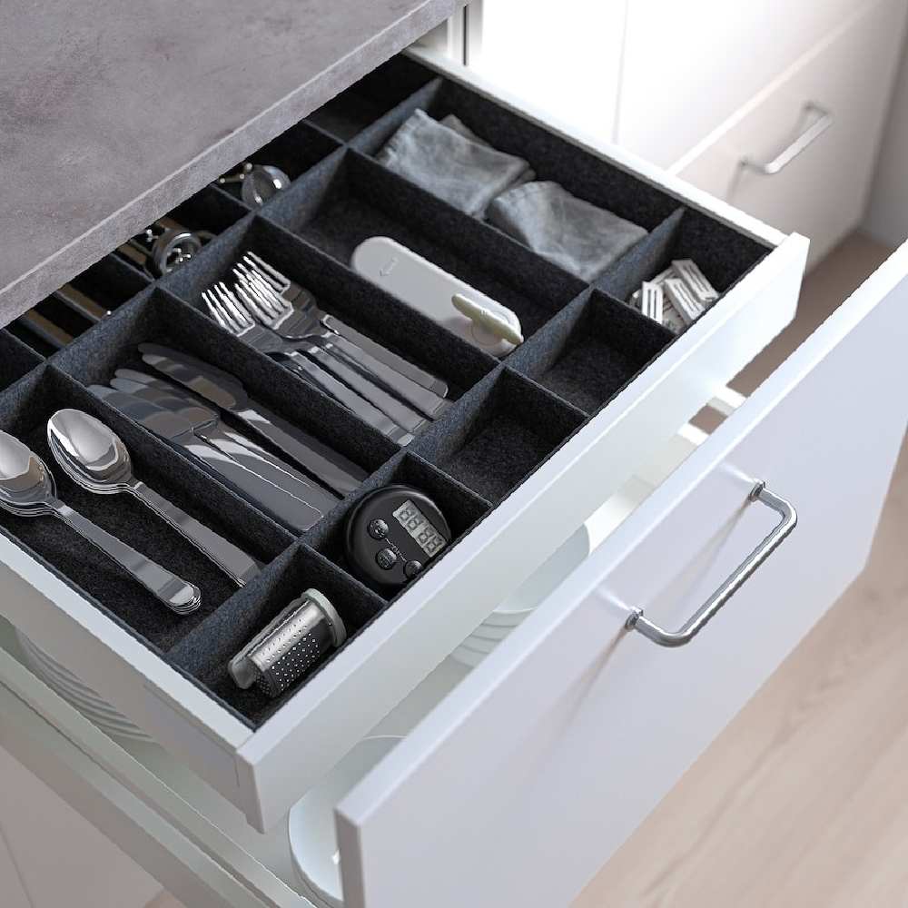 UPPDATERA Adjustable Organiser For Drawer, Grey, 60 cm