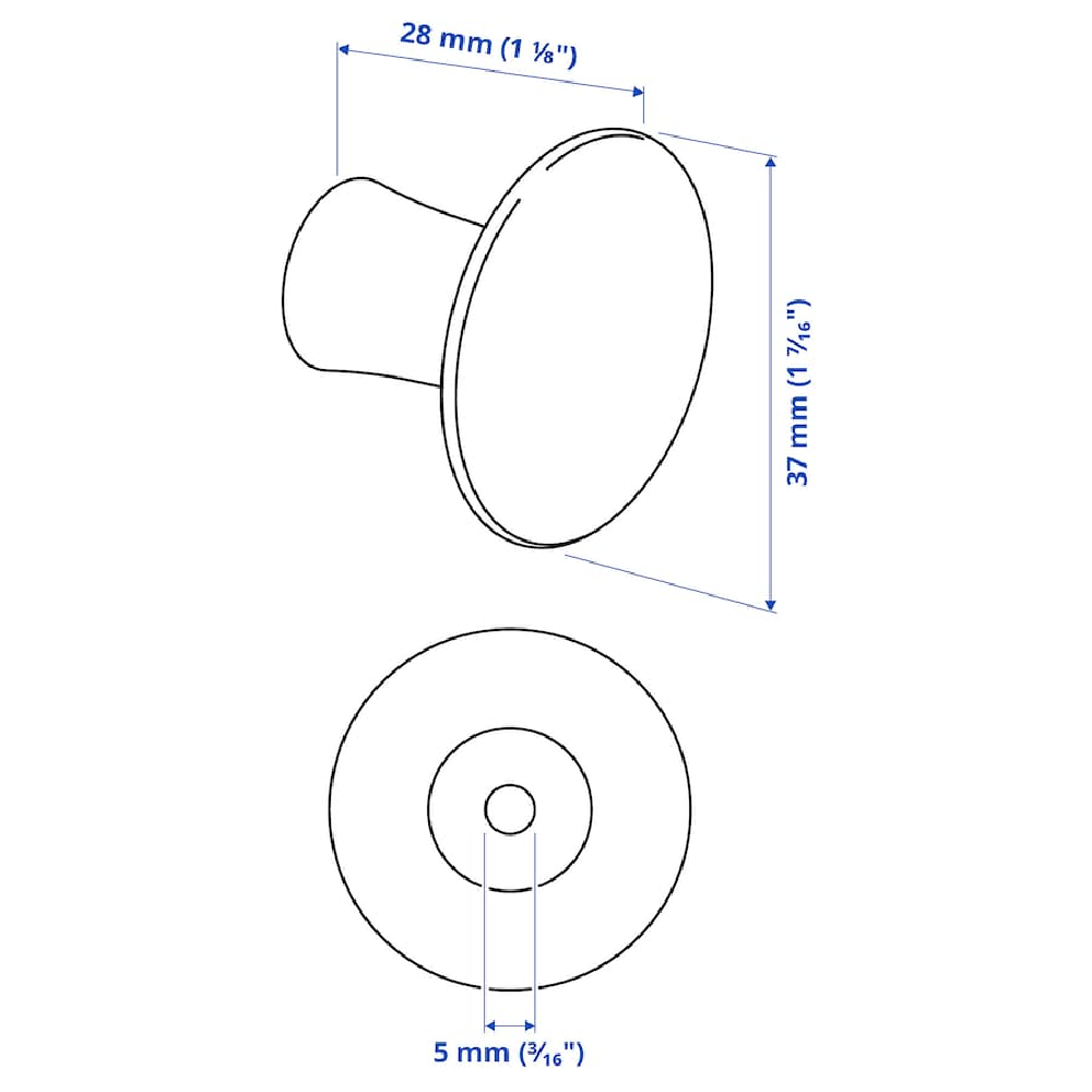 VINNASET Knob, 37 mm