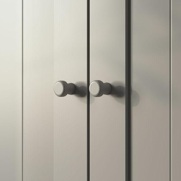 GULLABERG door with hinges, grey, 50x229 cm