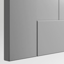 GULLABERG door with hinges, grey, 50x229 cm