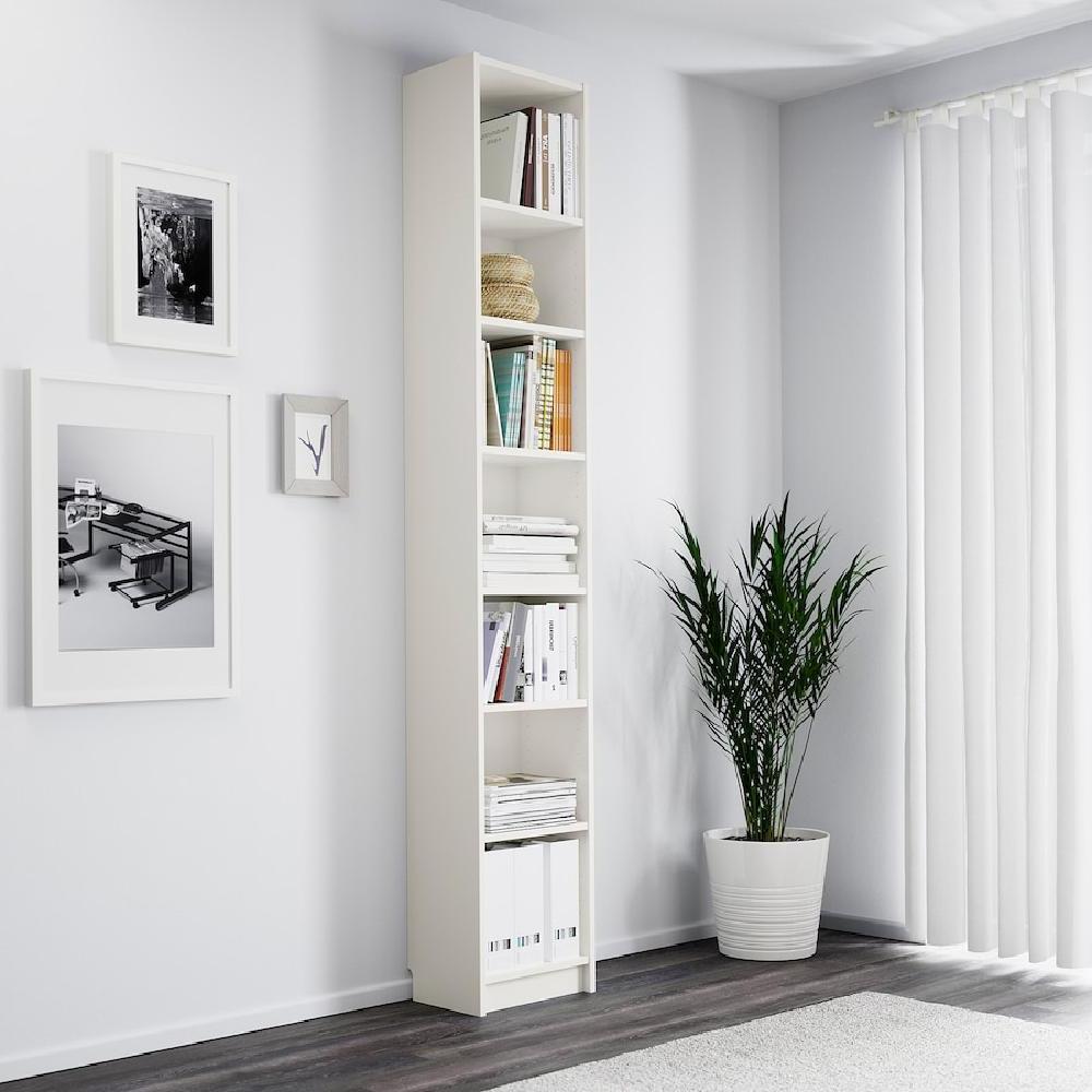 BILLY Bookcase, white, 40x28x237 cm