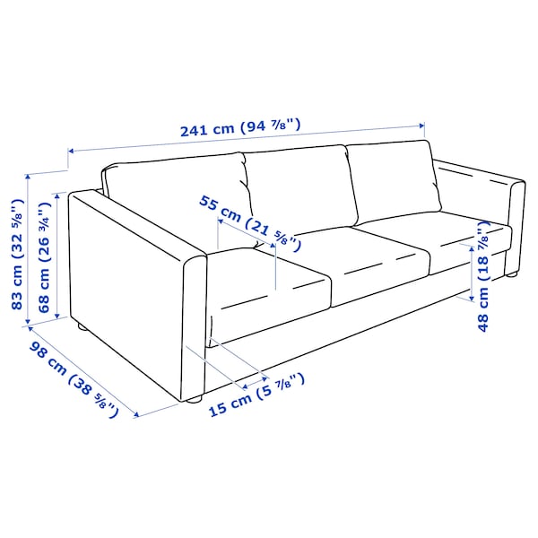 Ikea VIMLE 3-seat sofa, Hallarp beige