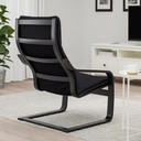 POÄNG armchair, black-brown/Knisa black 