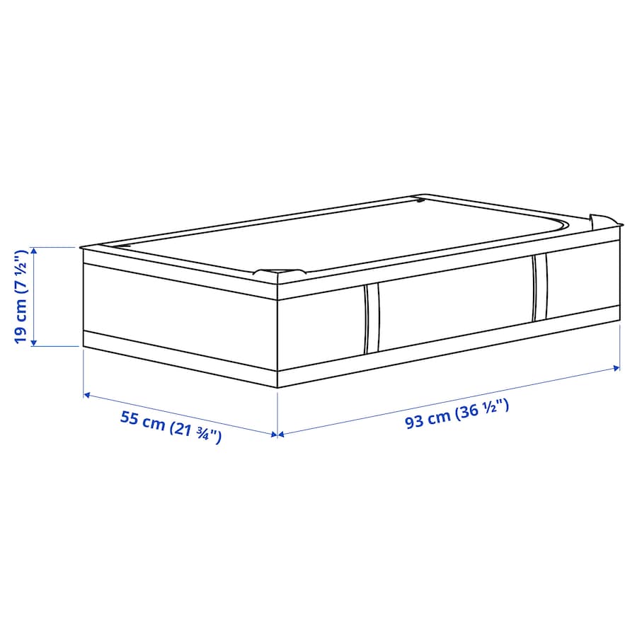 SKUBB storage case dark grey 93x55x19 cm