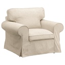 EKTORP Cover for Armchair, Kilanda Light Beige