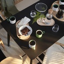 LISABO / LISABO Table and 4 chairs, black/black, 140x78 cm