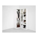 PAX Corner Wardrobe, White, FLISBERGET Light Beige