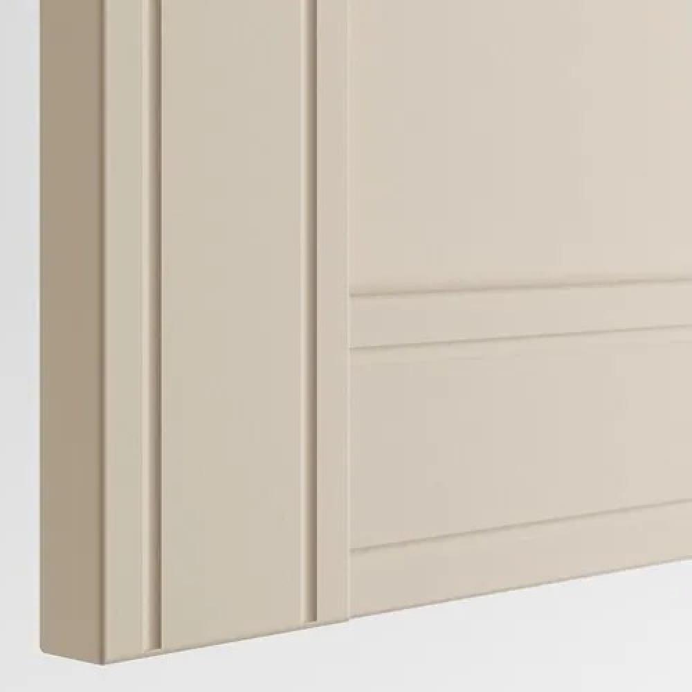 PAX Corner Wardrobe, White, FLISBERGET Light Beige