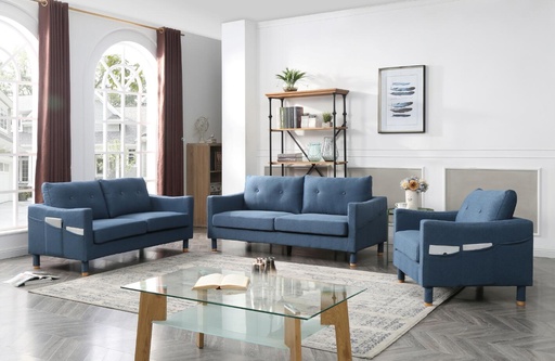 Zaire 2 Seater Sofa, Blue