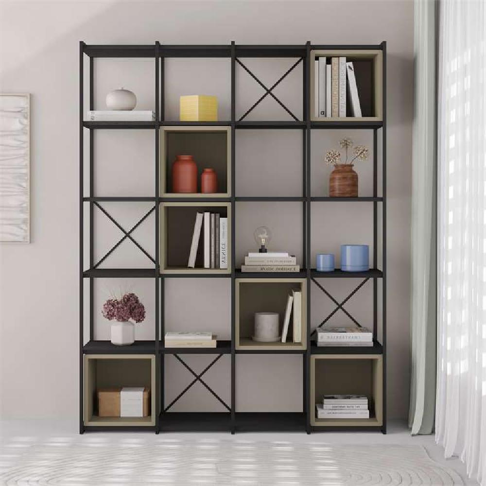 Arıtas MM BLACK WOOD - ASH GREEN BOOKCASES