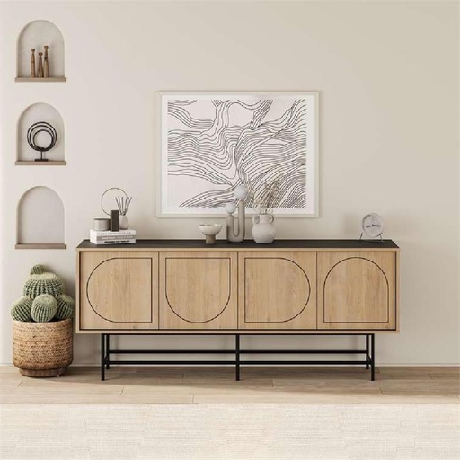 Ismil Console Table,Oak Colour