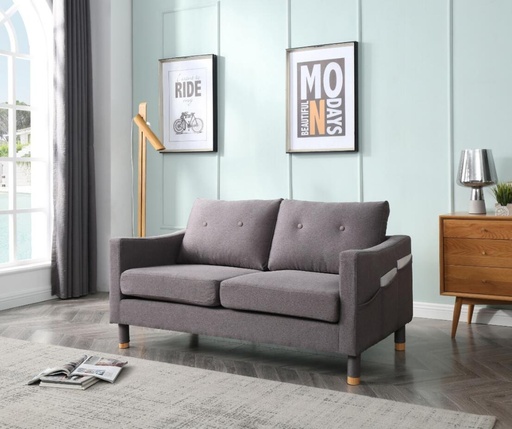 Zaire Dark Grey, 2 Seater Sofa