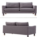 Idiya Zaire Dark grey , 2 seater sofa