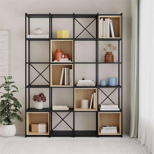 Savur black/oak display unit