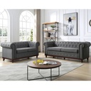 Chesterfield QATAR 2 Seater Sofa, Dark Grey