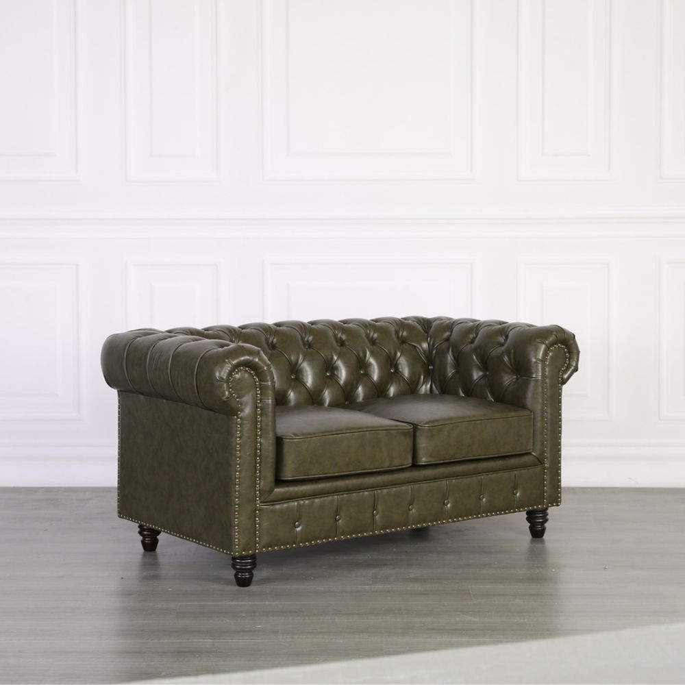 Florence Chesterfield Leather Sofa 2 Seater