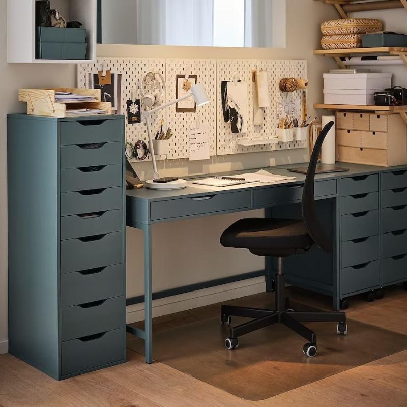 IKEA ALEX Desk Grey-Turquoise 100X48 cm