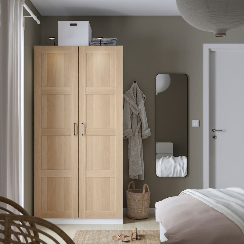 IKEA BERGSBO Door, White Stained Oak Effect 50X229 cm