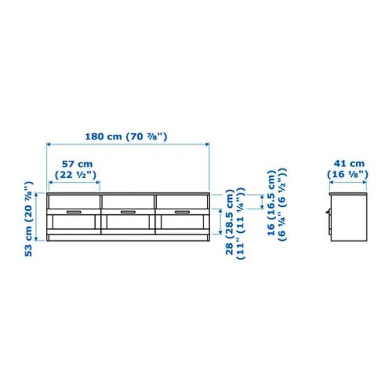 IKEA BRIMNES TV Bench, White,180cm