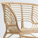 IKEA Buskbo Armchair, Rattan, Djupvik White