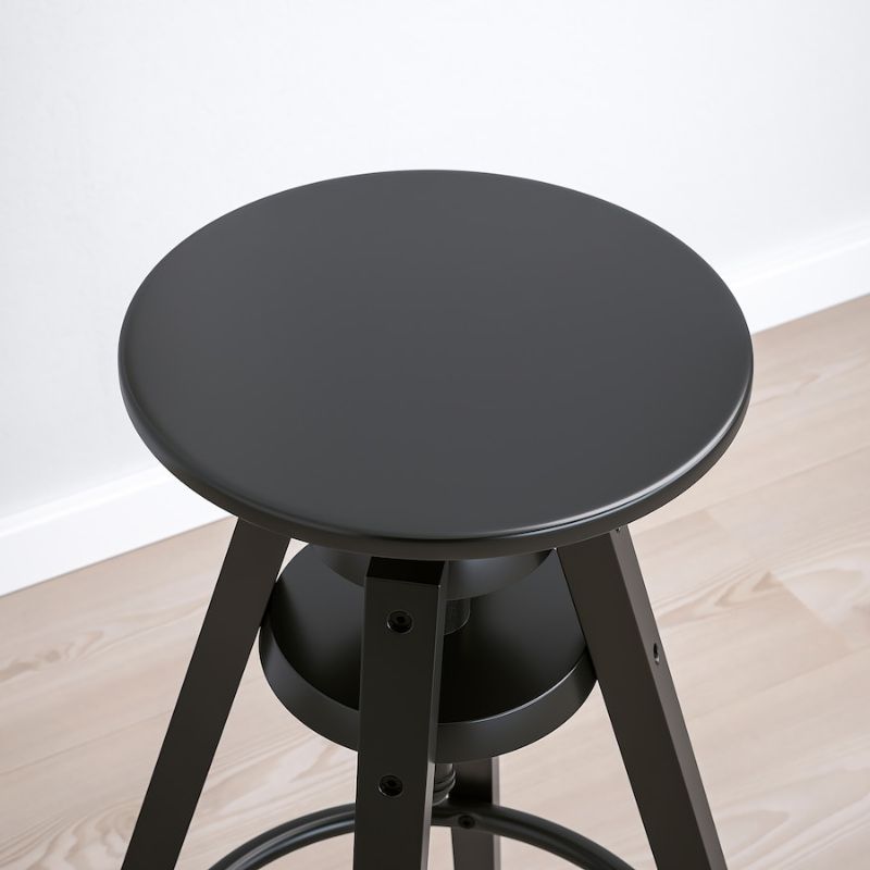 IKEA DALFRED Bar Stool, Black, 63-74 cm