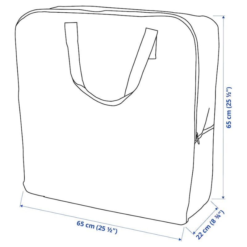 IKEA Dimpa Storage Bag Transparent 65X22X65 cm