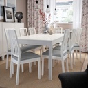 IKEA EKEDALEN Chair, White Orrsta Light Grey