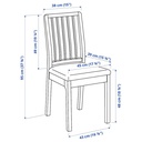 IKEA EKEDALEN Chair, White Orrsta Light Grey