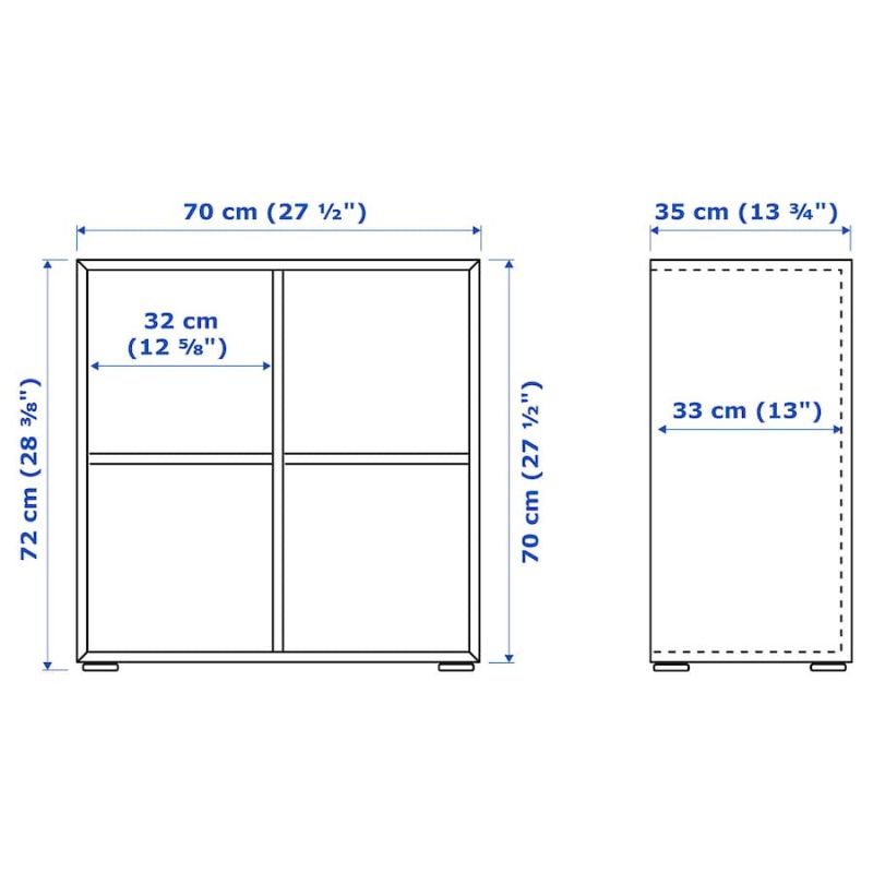 IKEA EKET Cabinet Combination with Feet, White, 70X35X72 cm