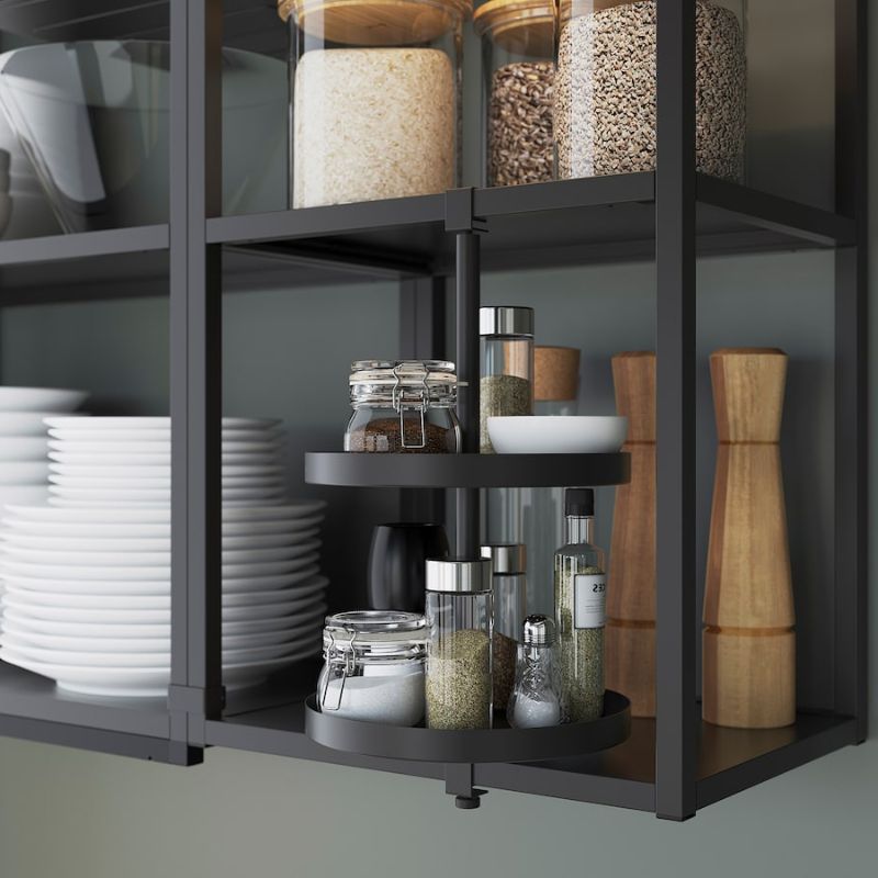 IKEA ENHET Wall FR W Shelves Anthracite 40X15X75 cm