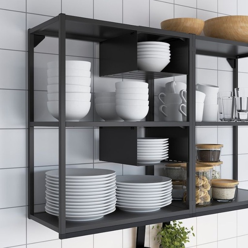 IKEA ENHET Wall FR W Shelves Anthracite 60X30X75 cm