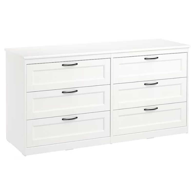 IKEA SONGESAND Chest of 6 Drawers, White, 161X81 cm