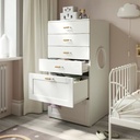 IKEA SMÅSTAD-PLATSA Chest of 6 Drawers White with Frame 60X55X123 cm