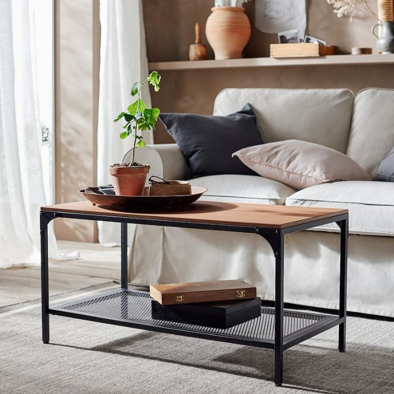 IKEA FJALLBO Coffee Table Black 90X46 cm