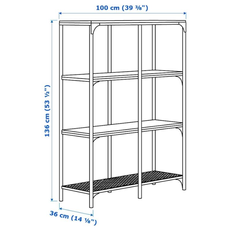 IKEA FJALLBO Shelving Unit, Black 100X136 cm