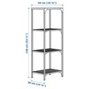 IKEA FJALLBO Shelving Unit, Black 51X136 cm