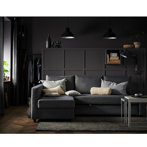 IKEA FRIHETEN Corner Sofa-Bed with Storage, Skiftebo Dark Grey