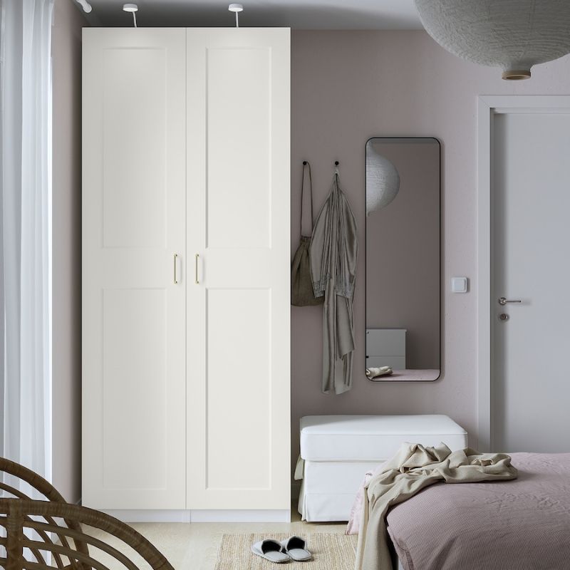 IKEA GRIMO Door with Hinges, White 50X229 cm