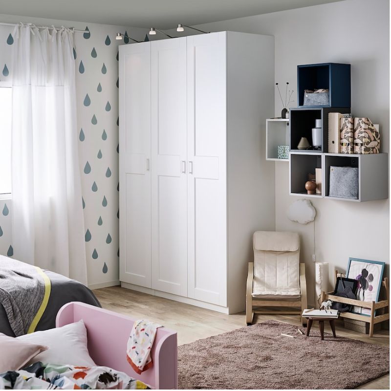 IKEA GRIMO Door with Hinges, White 50X229 cm