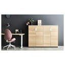 IKEA Galant Cabinet with Doors, White Stained Oak Veneer 80X120 cm