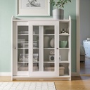 IKEA HAUGA Glass-Door Cabinet White 105X116 cm