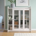 IKEA HAUGA Glass-Door Cabinet White 105X116 cm