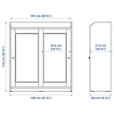 IKEA HAUGA Glass-Door Cabinet White 105X116 cm