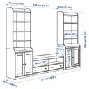 IKEA HAUGA Tv-Storage Combination Beige 277X46X199 cm