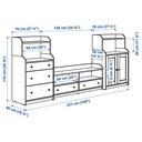 IKEA HAUGA Tv-Storage Combination White 277X46X116 cm