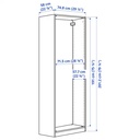 IKEA PAX Wardrobe Frame, White Stained Oak Effect 75X58X201cm