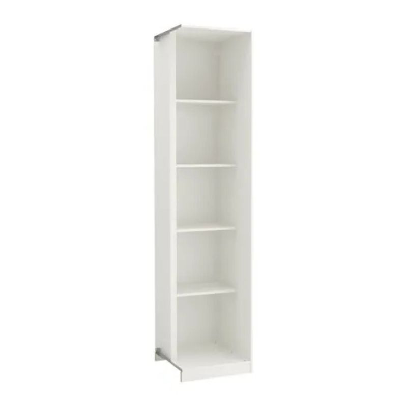 IKEA PAX Add-on corner unit with 4 shelves, white, 53x58x236 cm