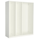 IKEA PAX 3 Wardrobe Frames, White 200X58X236 cm