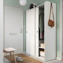 IKEA HAUGA Wardrobe with Sliding Doors White 118X55X199 cm